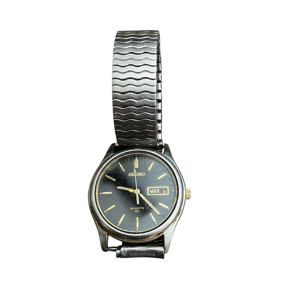 Seiko Silver And Gold Timepiece Seiko Silver And Gold Timepiece